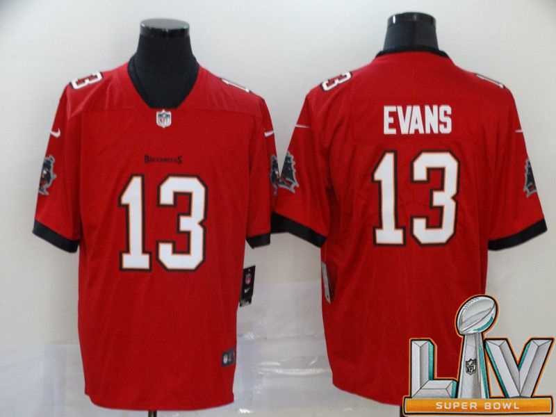Super Bowl LV 2021 Men Tampa Bay Buccaneers 13 Evans Red New Nike Limited Vapor Untouchable NFL Jerseys